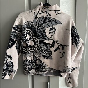 Anthropologie Black and Gray Knit Sweater